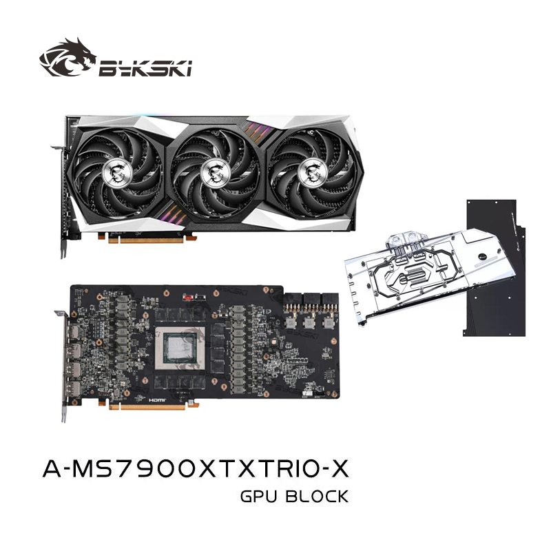 Amd Vga Rx 7900 Xtx - Bykski A-MS7900XTXTRIO-X bloc d'eau utilisé pour