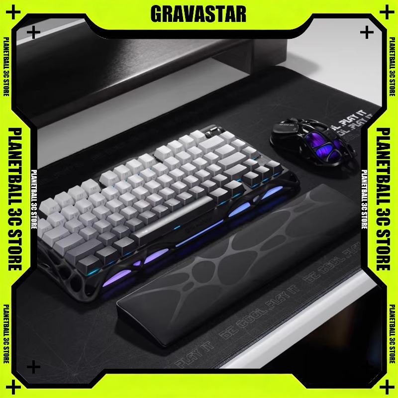 Ergonomic Desk Setup Keyboard - Repose-poignets ergonomique GravaStar Sci-Fi en mousse