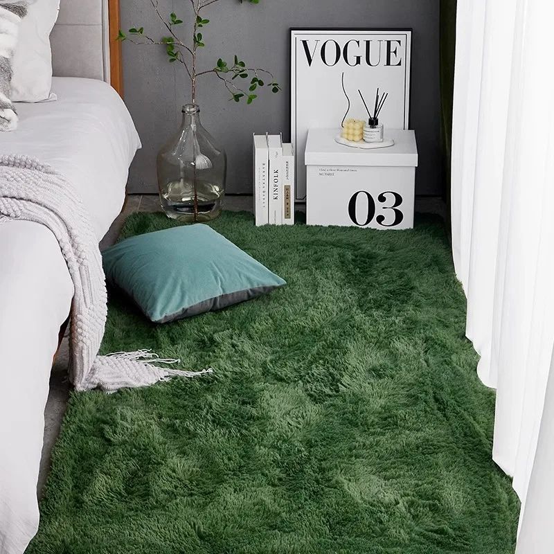 Desk Setup Green - VIKmemorial-Tapis en Laine Vert Luxueux pour