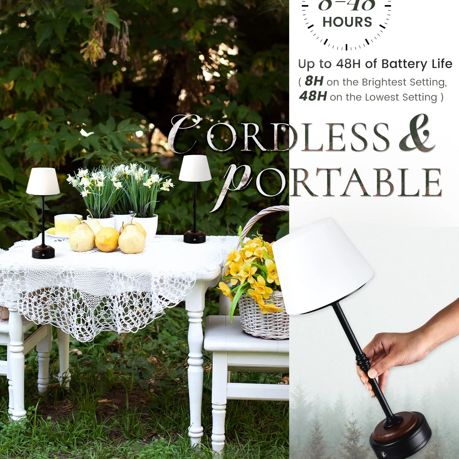 Desk Setup Brown - Ensemble de lampes de table sans