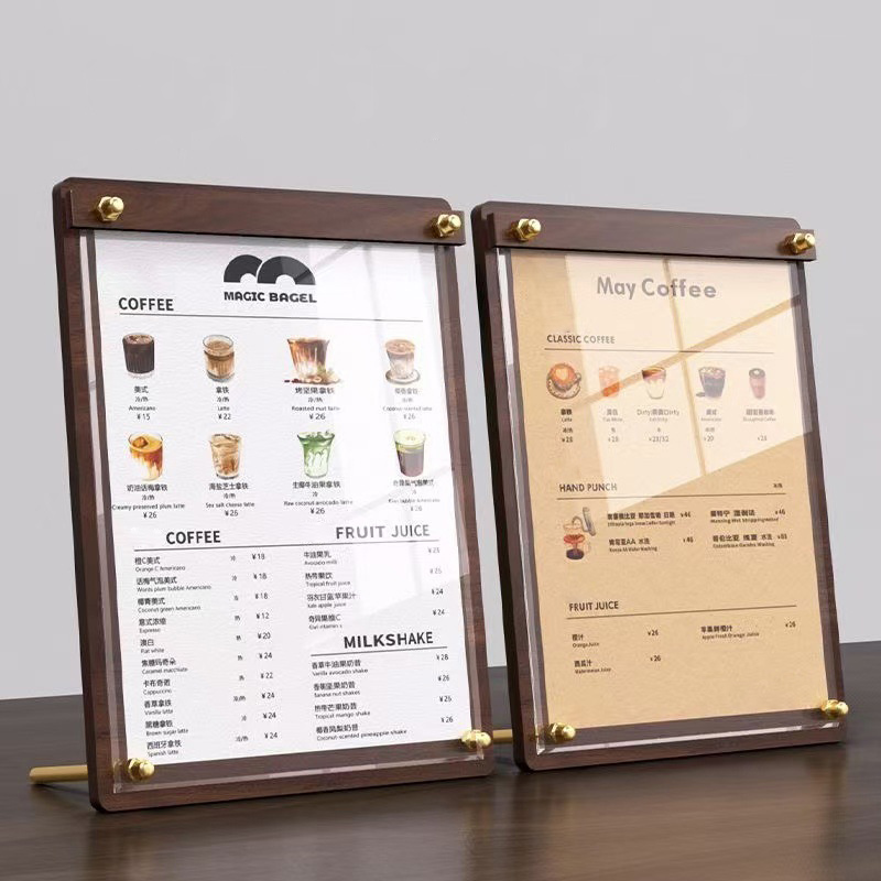 Desk Setup Modern - Support de menu personnalisé en acrylique