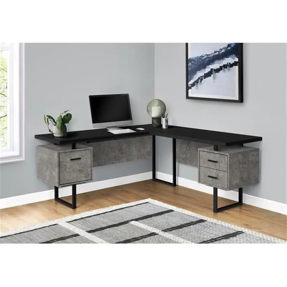 Bureau d'ordinateur en forme d - Desk Setup For Office avis et prix