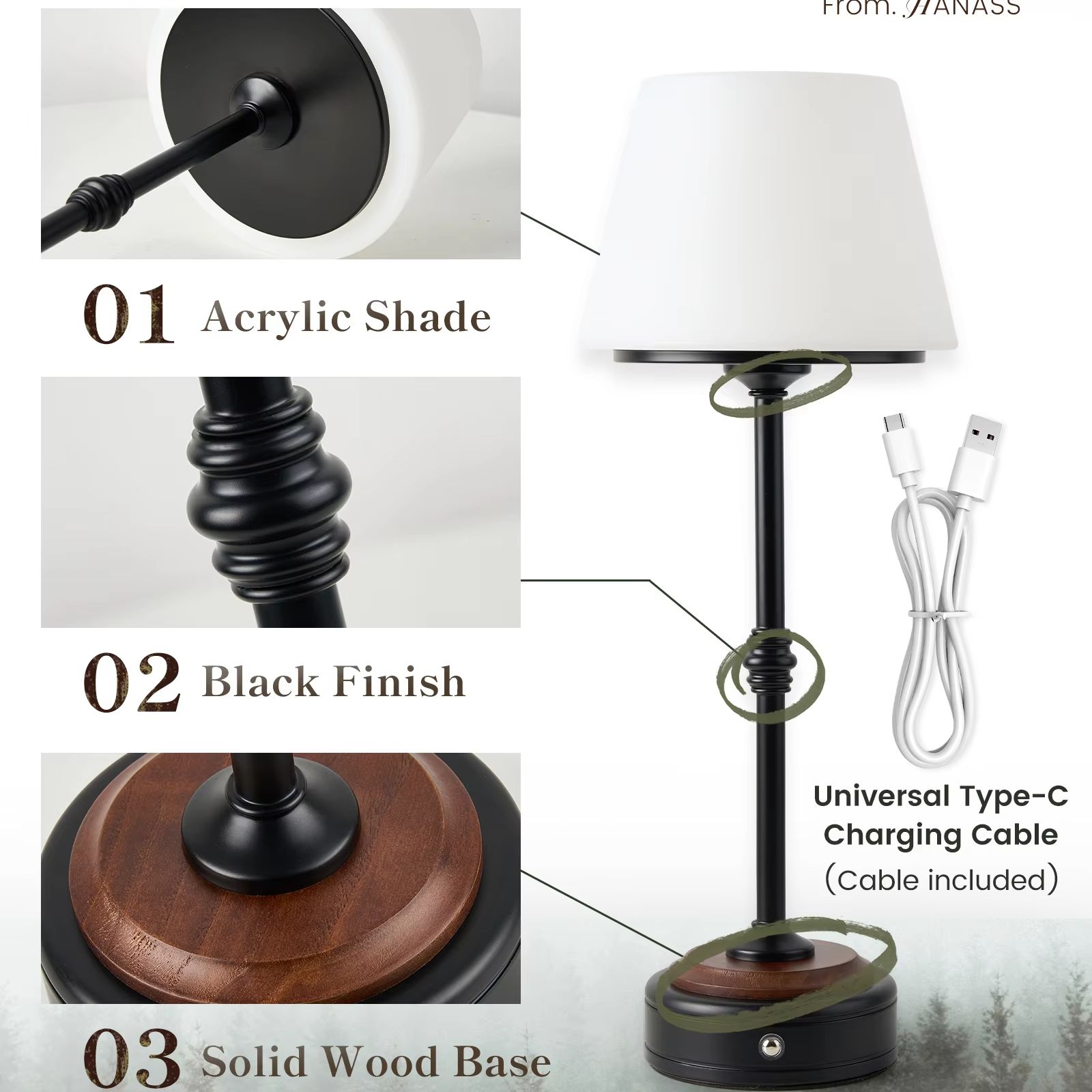 Ensemble de lampes de table sa - Desk Setup Brown avis et prix