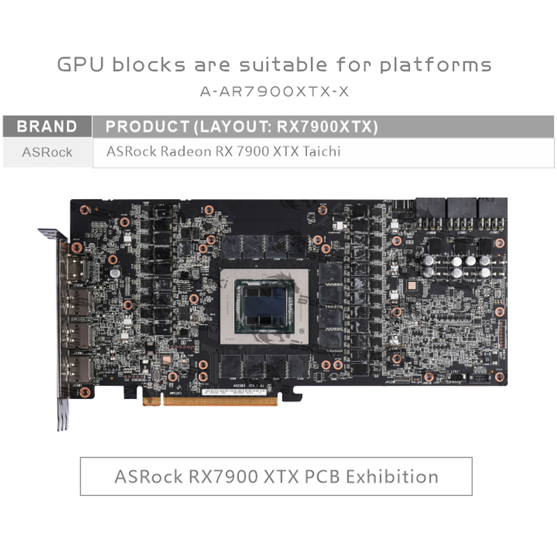 Bloc d'eau pour GPU Bykski A-A - Amd Vga Rx 7900 Xtx avis et prix