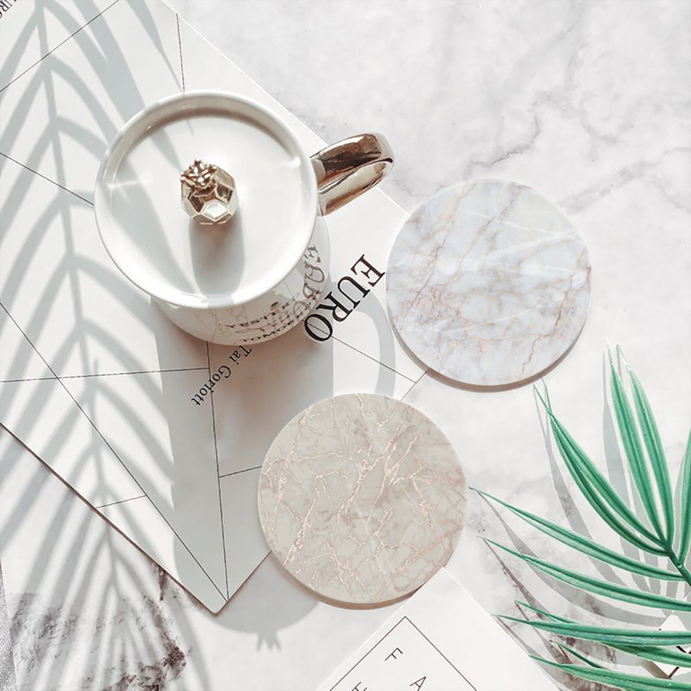 Dessous de verre en marbre bla - Desk Setup Modern avis et prix