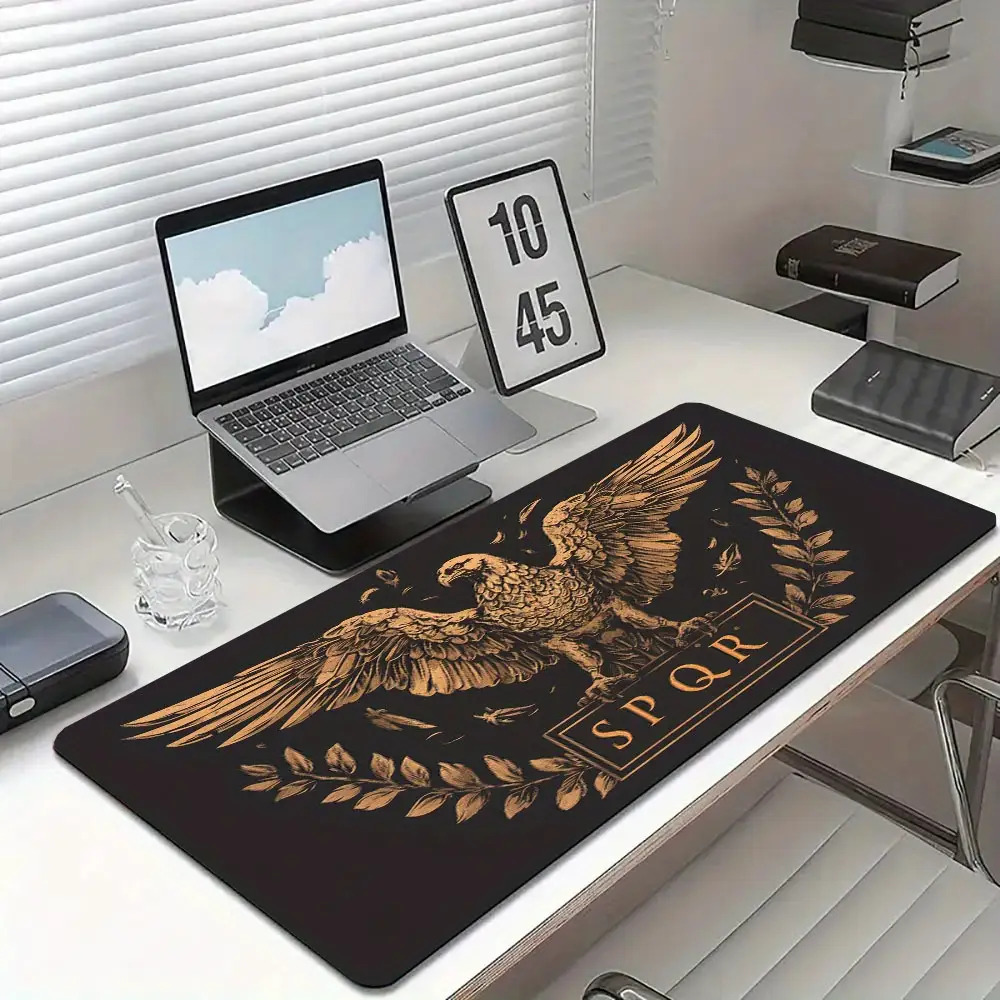 Tapis de bureau marron doré et - Desk Setup Brown avis et prix