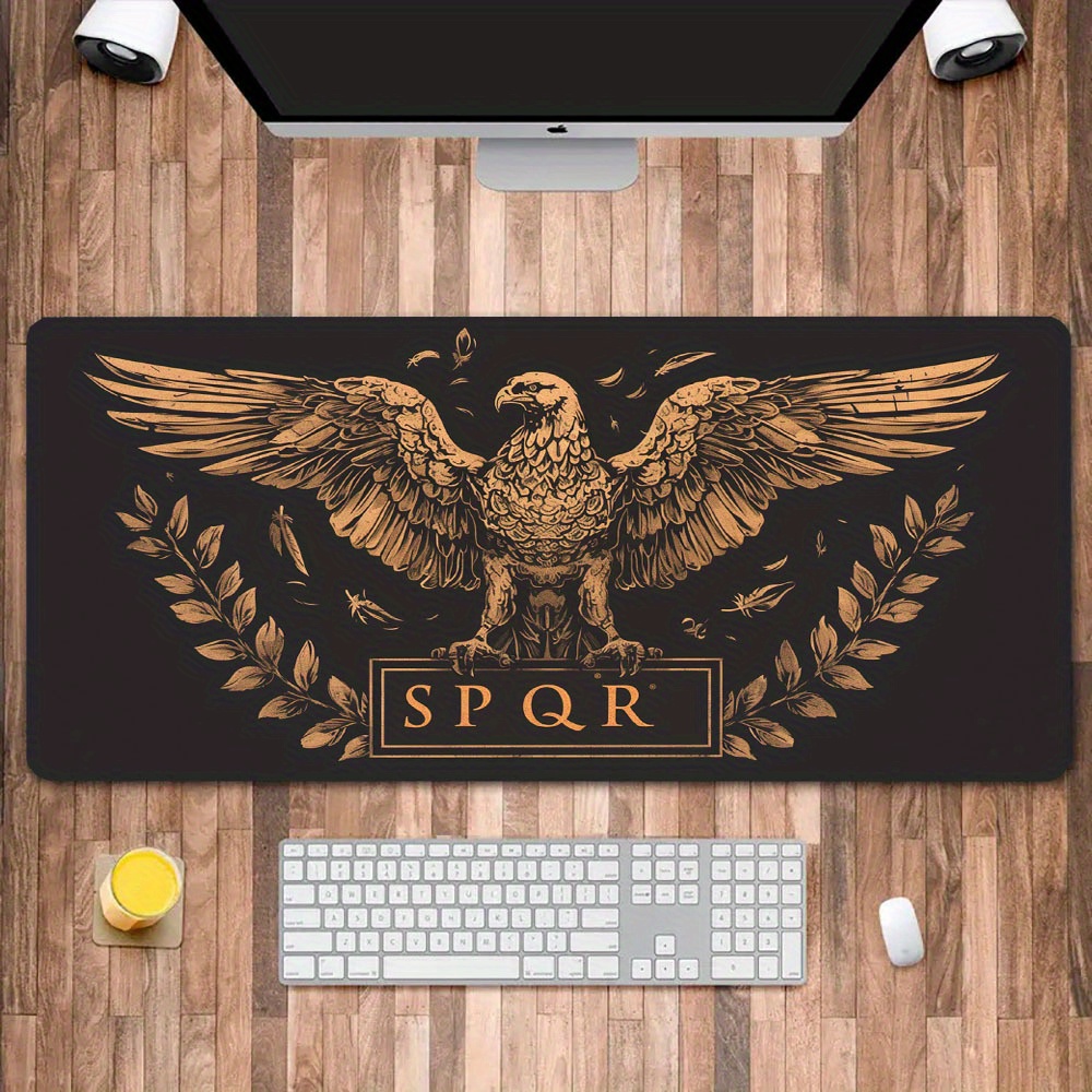 Tapis de bureau marron doré et - Desk Setup Brown avis et prix