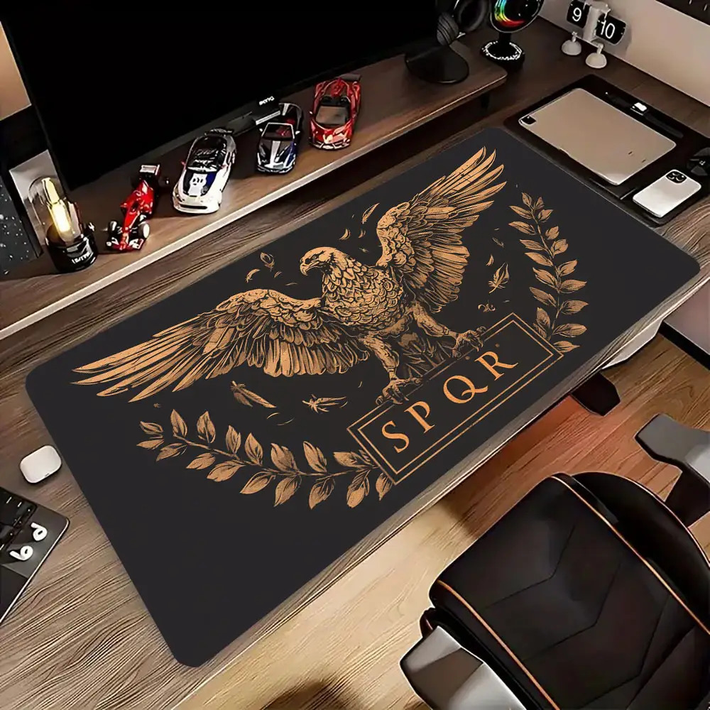 Tapis de bureau marron doré et - Desk Setup Brown avis et prix